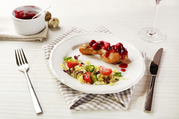 Szybkie danie na talerzu